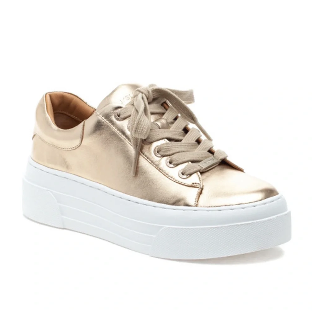 NWT J/SLIDES AMANDA Gold Leather - Picture 2 of 15